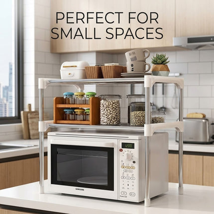 2-Tier Microwave Oven Stand & Kitchen Shelf