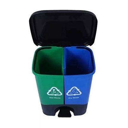 16L 20L 40L Recycling Pedal Bin Double Compartment Kitchen Waste Dustbin