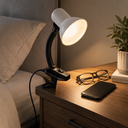 LED Desk Lamp Clip On Adjustable Office Bed Study Table Clamp Reading Light