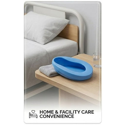 Heavy Duty PP Bedpan Adults Elderly Disabled Firm Thick Stable Bed Urinal 36.5cm