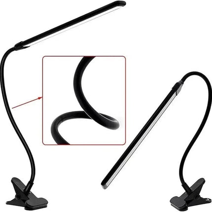 Clip on Desk Led Lamp Reading USB Clamp Home light Adjustable Flexible Neck