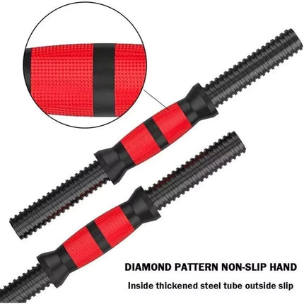 50KG Adjustable Dumbbell Barbell Set with Push Up Bar & Connecting Rod Home Gym
