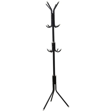 12-Hook Metal Coat Rack Stand Tree for Hats, Clothes, Umbrellas & Accessories
