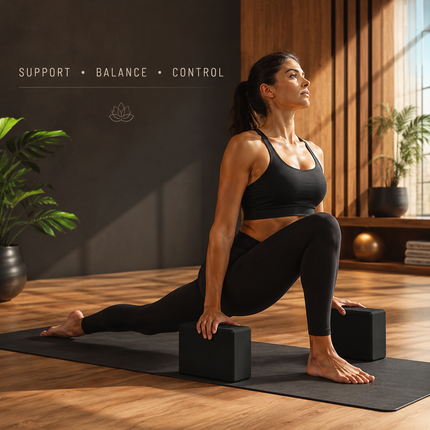 Yoga Gym Blocks Brick Foam Pair Exercise Training Pilates Meditation Anti Slip