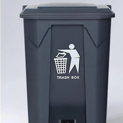 80L Black Recycling Pedal Bin – Waste Trash Dustbin for Kitchen Home Office