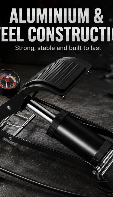 Bike Foot Pump Single Piston with Guage 120PSI Bicycle Universal Smart Valve