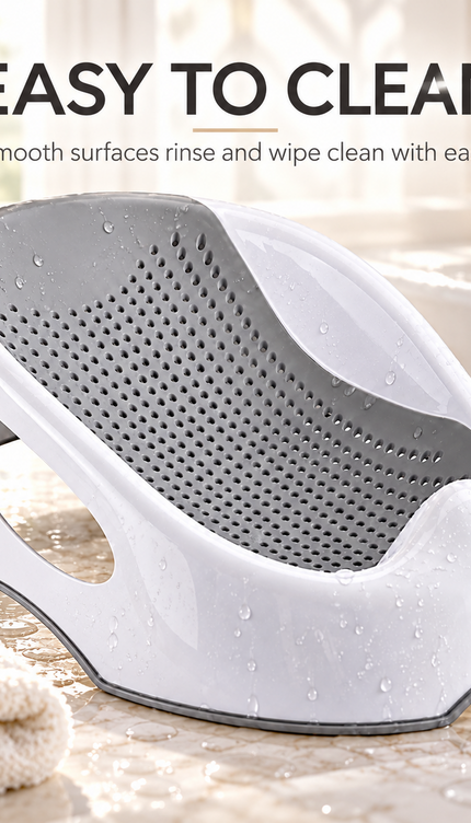 Baby Bath Support Seat Infant Bath Lounger Non Slip Ergonomic Quick Drain