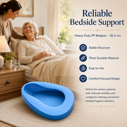 Unisex Bed Pan Elderly Disabled Bedridden Patients Spill Resistant Toilet Urinal