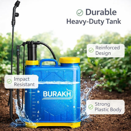 20/12L Knapsack Backpack Sprayer Manual High Pressure Pesticides Weed Killer