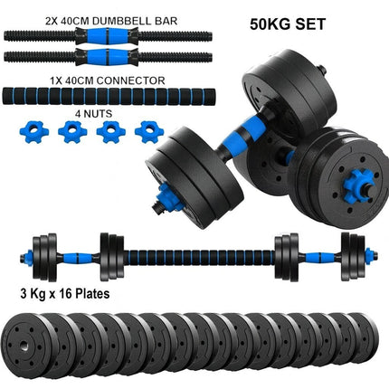 Adjustable Dumbbell & Barbell Set