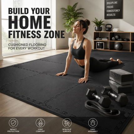 EVA Play Mats Interlocking Soft Foam Kids Gym Yoga  Fitness Floor Tiles 30x30cm