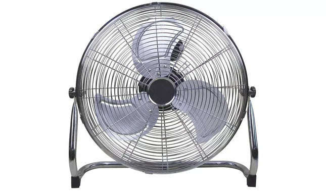 Challenge 18 Inch 3 Speed Desk & Floor Fan Adjustable Tilt Chrome Finish-USED