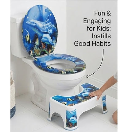 18" Universal Toilet Seat MDF Wooden Bathroom WC Easy Fit + Fittings Novelty