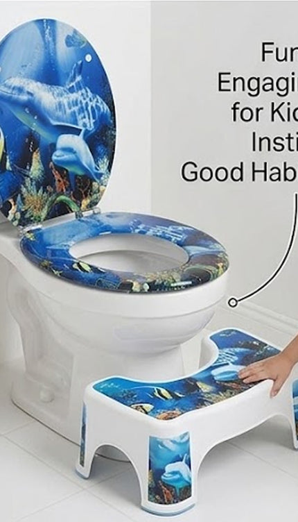MDF Toilet Seat with Zinc Alloy Hinges – Assorted Colours & Designs