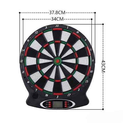 Electronic Dart Board Game LCD Digital Scoring Display Kids Dart Board, 43cm