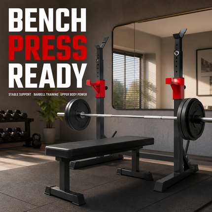 Adjustable Squat Rack Weight Bench Press Gym Push up Barbell Stand Holder