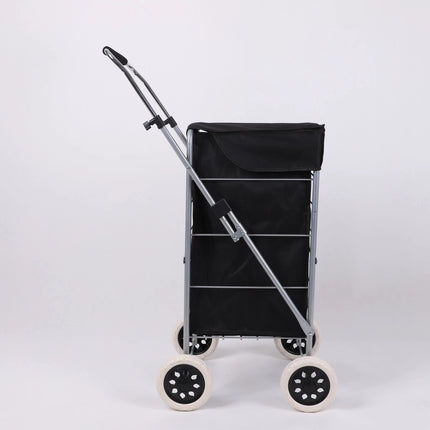 4 Wheel Shopping Cart Trolley Folding With Insulated Cooler Bag 60L Bag CaseUsed