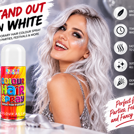 Hair Colour Spray 200ml Temporary Wash Out Halloween Fancy Dress Party 6 Colours