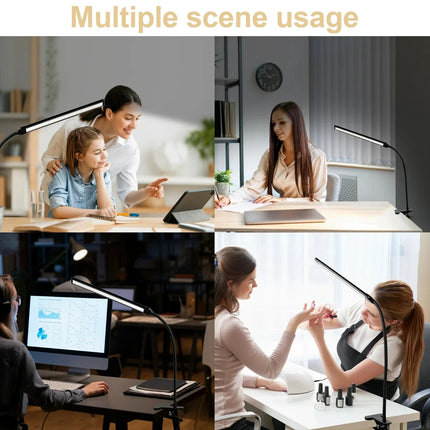 LED Clip Desk Lamp USB Reading Night Light Flexible  Adjustable Study Bed Lamp