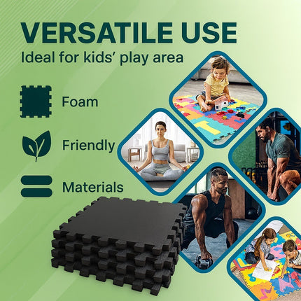 EVA Interlocking Foam Floor Mats 60x60cm for Gym & Exercise