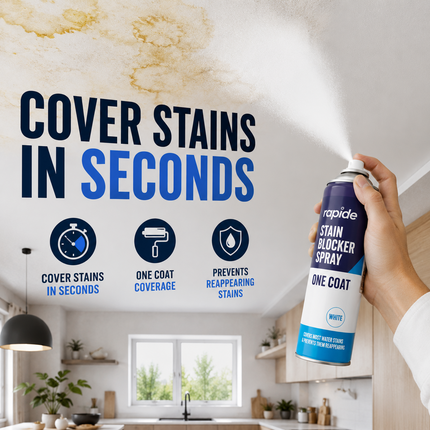 Stain Stop Spray Blocker One Coat White Aerosol Damp Mould Prevent Paint 400ml