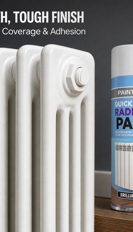 2x Cast Iron Radiator Spray Paint 400ml Brilliant White Aerosol Real Feel Effect