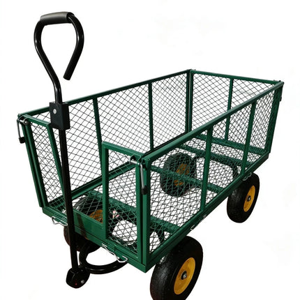 Garden Trolley TRAILER Deluxe High Sided Cart 500kg H Duty Festival Camping LARG