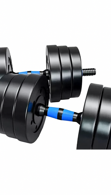 50KG Adjustable Dumbbell Barbell Set with Connecting Rod for Home