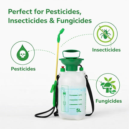 5L Garden Pressure Sprayer Pump Bottle High Pressure Spray for Weed Killer