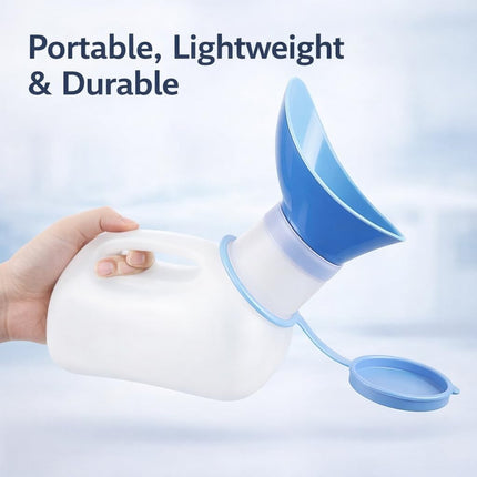Unisex 1000ml Urinal Bottle with Snap Lid Portable Travel Outdoor Pee Container