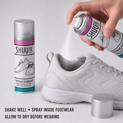 2x Shoe Boot Deodorant Spray Odour Remover Footwear Freshener Neutraliser 250ml