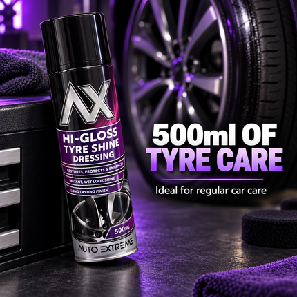 Tyre Shine Spray 500ml High Gloss Wet Look Car Tyre Dressing - Auto Extreme