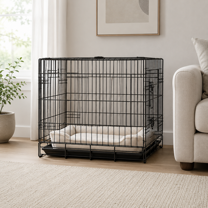Pet Cage 24 Inch Dog Crate Portable Puppy Training Kennel Tray