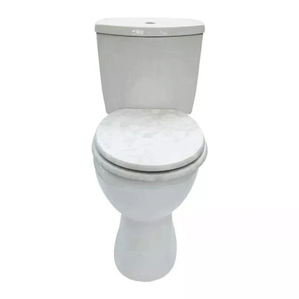 18" UNIVERSAL BATHROOM TOILET SEAT GREY MARBLE STONE CLOSE WC SEAT + FITTINGS