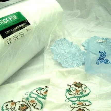 Embroidery Sewing Film Peel Away Water Soluble Backing Stabiliser 300m x 50cm