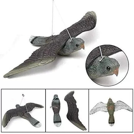 Hawk Owl Heron Decoy Bird Pest Control Cat Repeller Pond Garden Scare Ornament