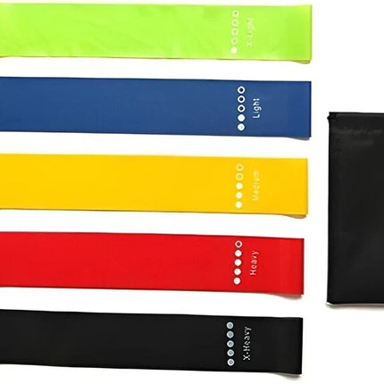 Resistance Bands Set 5pcs Latex Loop Yoga Exercise Fitness Home Gym