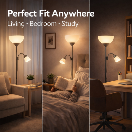 Adjustable Floor Lamp Modern Standing Light for Living Room Bedside Study Room