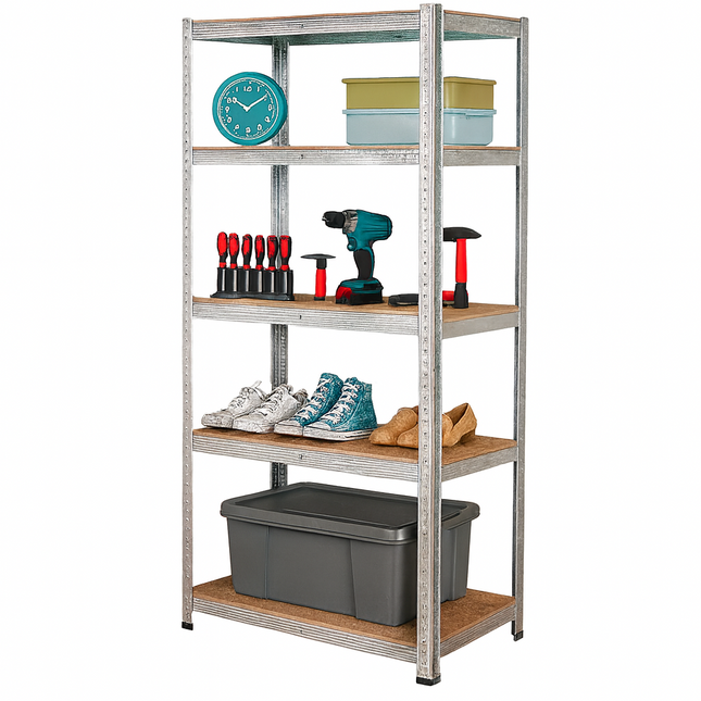 5-Tier Garage Shelving Unit – 150 × 70 × 30cm