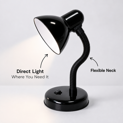 Study Desk Lamp Flexible Neck E27 40W Simple Design for Study Work Room Home