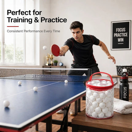Table Tennis Balls 100 PCS ABS Durable Match Play&Training Practice 3 Star Balls