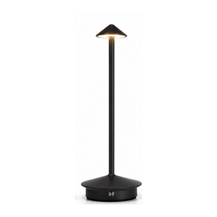 Cordless LED Table Lamp USB-C Rechargeable Dimmable Metal Light 3 Colour Modes