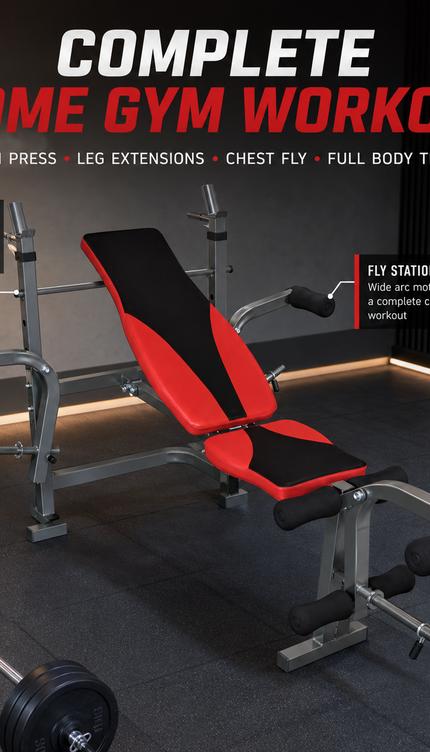 Multi Functional Weight Bench Press Gym Adjustable Exercise Workout Bench Press