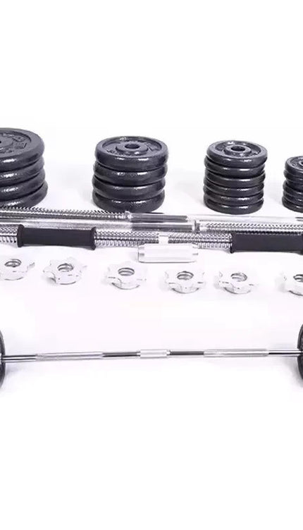 50KG Adjustable Cast Iron Dumbbell Barbell Set Weights Kit for Home Gym Workout