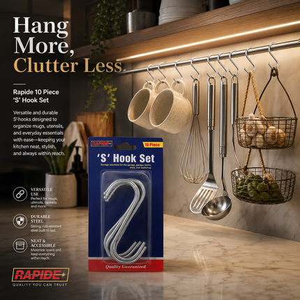 Stainless Steel S Hooks – Pack