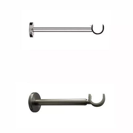 28mm Brushed Nickel Long Curtain Bracket