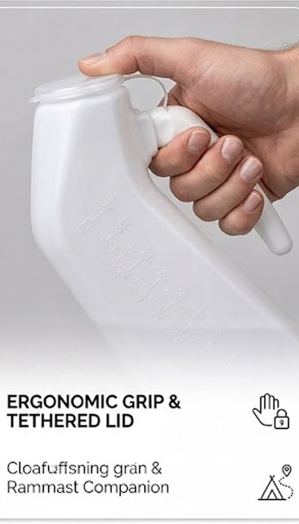 Male Urinal Bottle 1L Leak Proof Elderly & Medical Use Urine Container