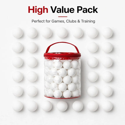Table Tennis Balls 100 PCS ABS Durable Match Play&Training Practice 3 Star Balls