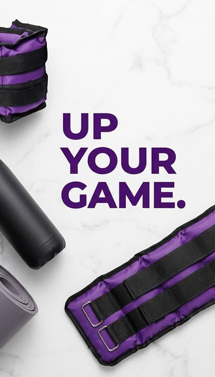 Ankle Wrist Leg Weights Straps 1.5kg  Pack Of 2 Purple Yoga Gym Exercise Fitness