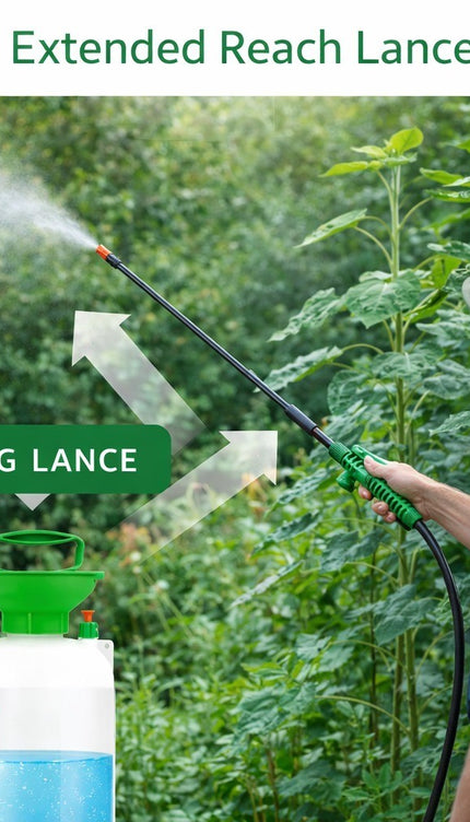 Garden Pressure Sprayer Bottle Water Pump - 8L High Pressure Weed Spray Shower